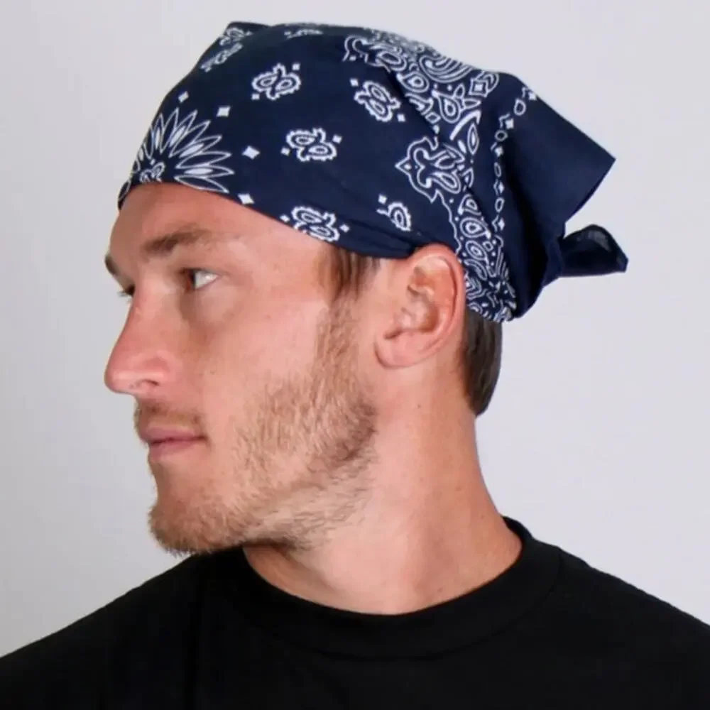 NWT Hot Leathers BAP1008 Classic Navy Paisley Bandana
